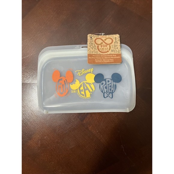 COPY - Disney Parks Fun Eat Repeat Reusable Silicone Snack Bag Pouch Mickey Mou… - Picture 1 of 1